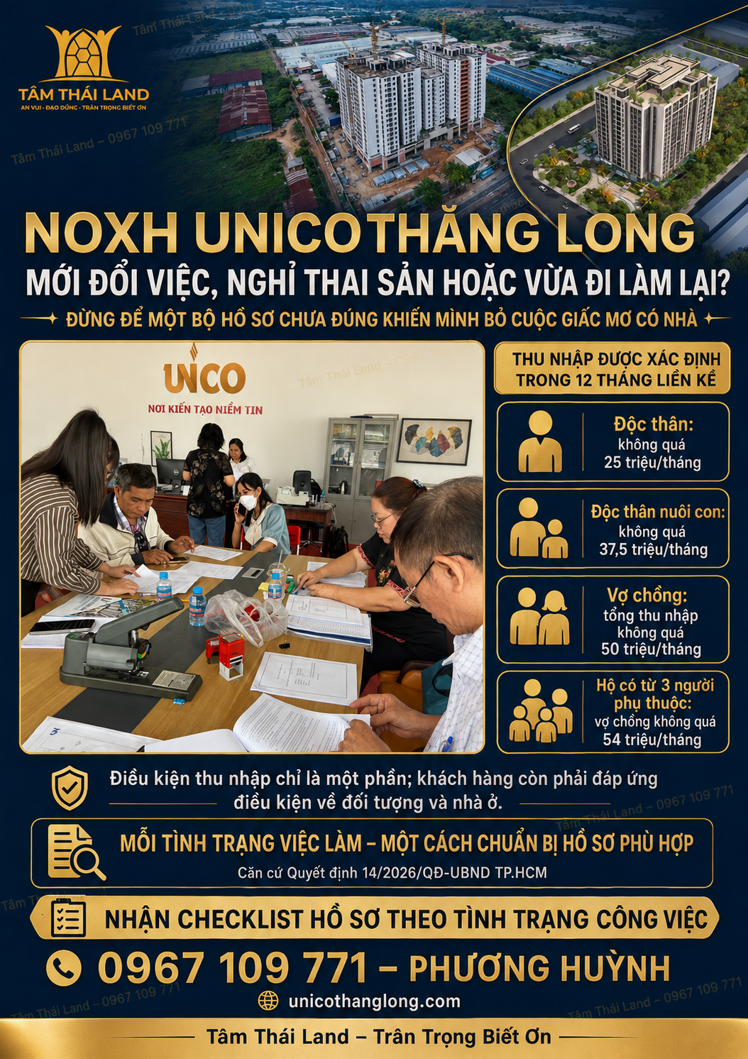 Hướng dẫn hồ sơ và điều kiện thu nhập mua nhà ở xã hội