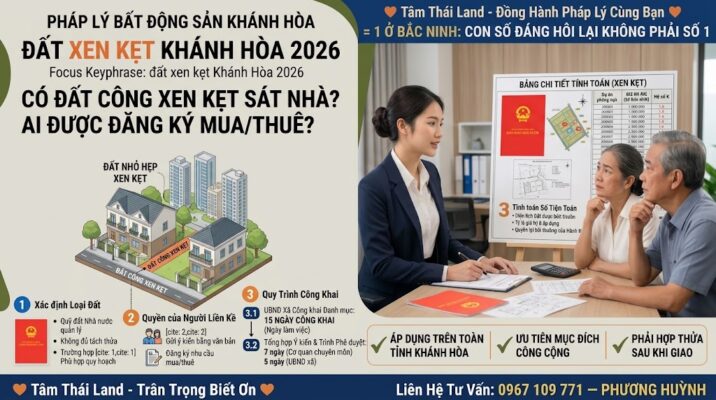Đất nhỏ hẹp xen kẹt giữa hai thửa đất tại Khánh Hòa năm 2026