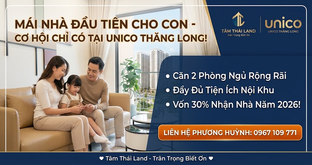 Gia đình trẻ tìm hiểu kế hoạch an cư tại Unico Thăng Long