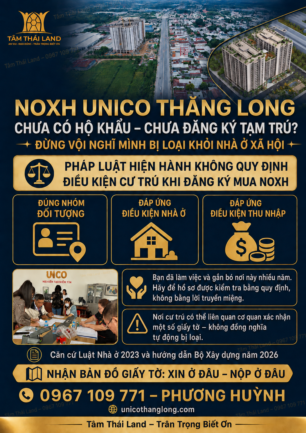 Chưa có tạm trú có được đăng ký mua NOXH Unico Thăng Long năm 2026