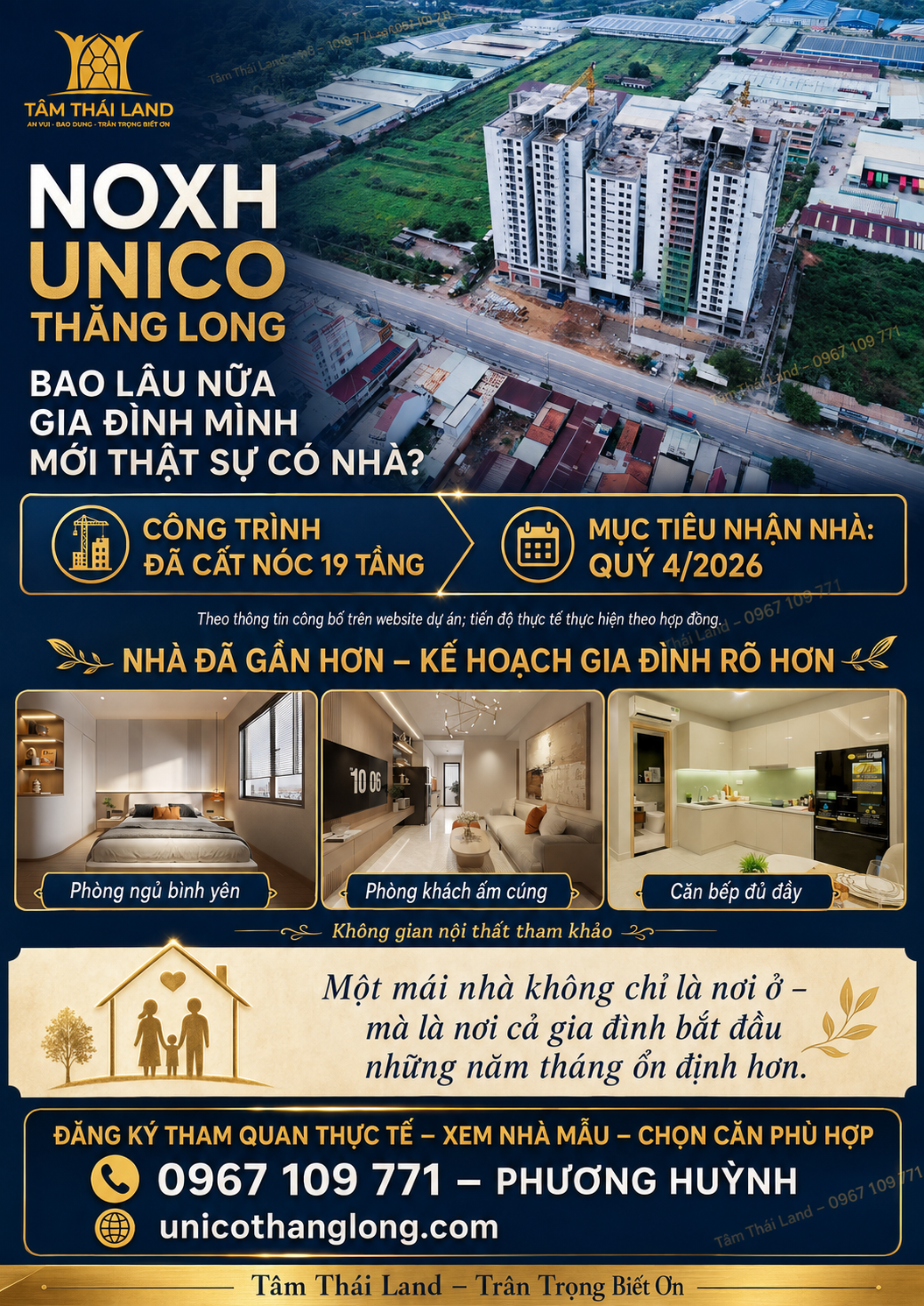 Mục tiêu nhận nhà quý 4 năm 2026 tại Unico Thăng Long