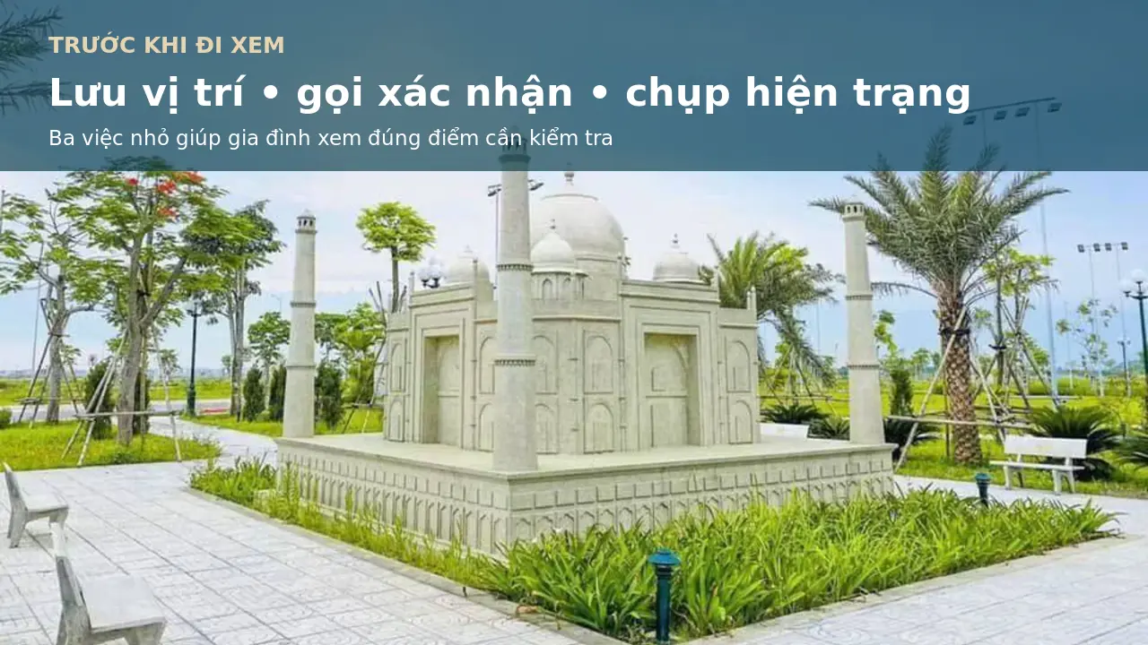Ảnh thực tế cảnh quan ROX Living Aquamarine kèm checklist trước khi đi xem