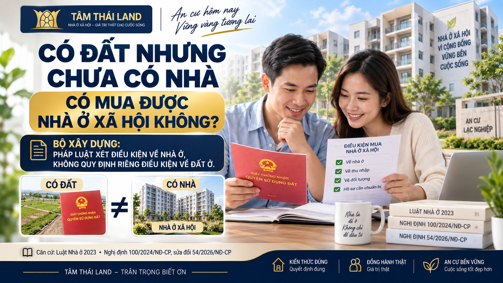 Có đất nhưng chưa có nhà có mua nhà ở xã hội được không theo điều kiện nhà ở năm 2026