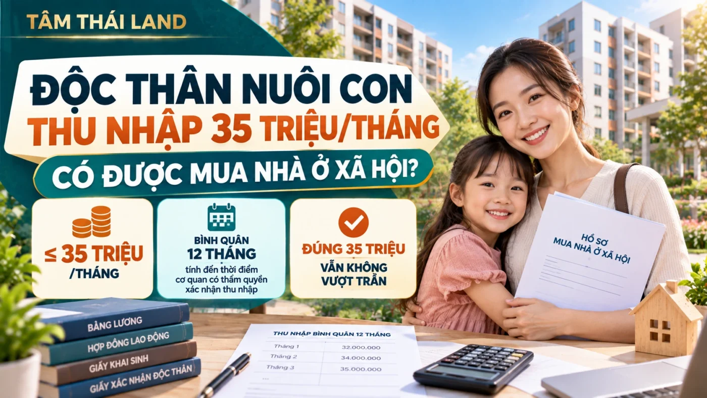 Độc thân nuôi con, thu nhập 35 triệu/tháng: Có được mua nhà ở xã hội theo Nghị định 136/2026?