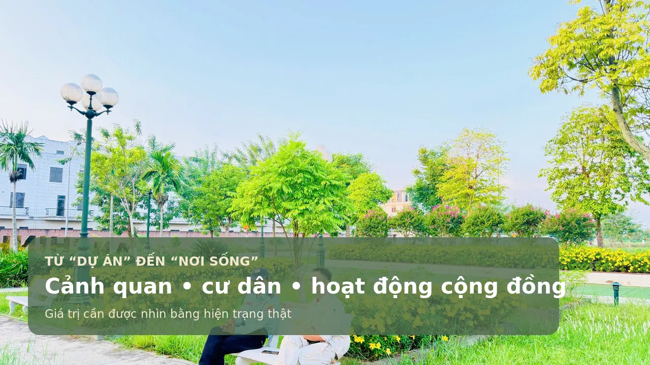 Ảnh thực tế cảnh quan và cư dân tại Aquamarine Diễn Châu