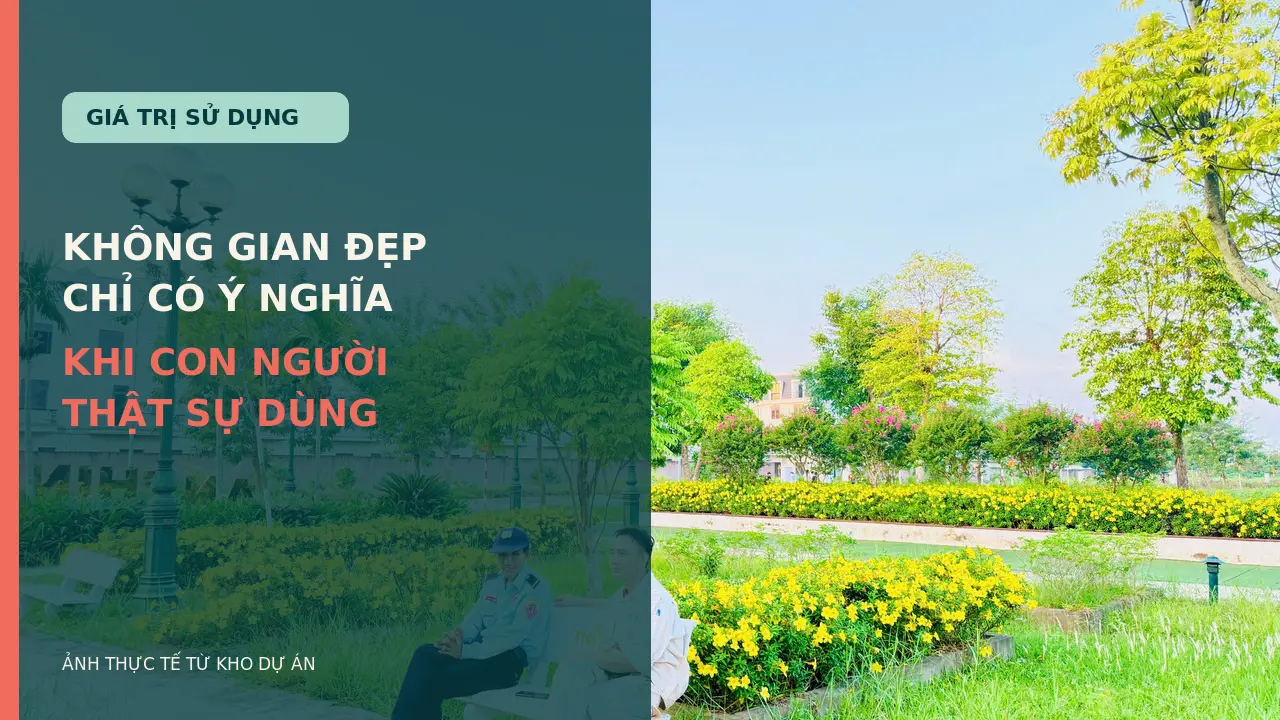 Người dân sử dụng không gian cảnh quan thực tế tại ROX Living Aquamarine