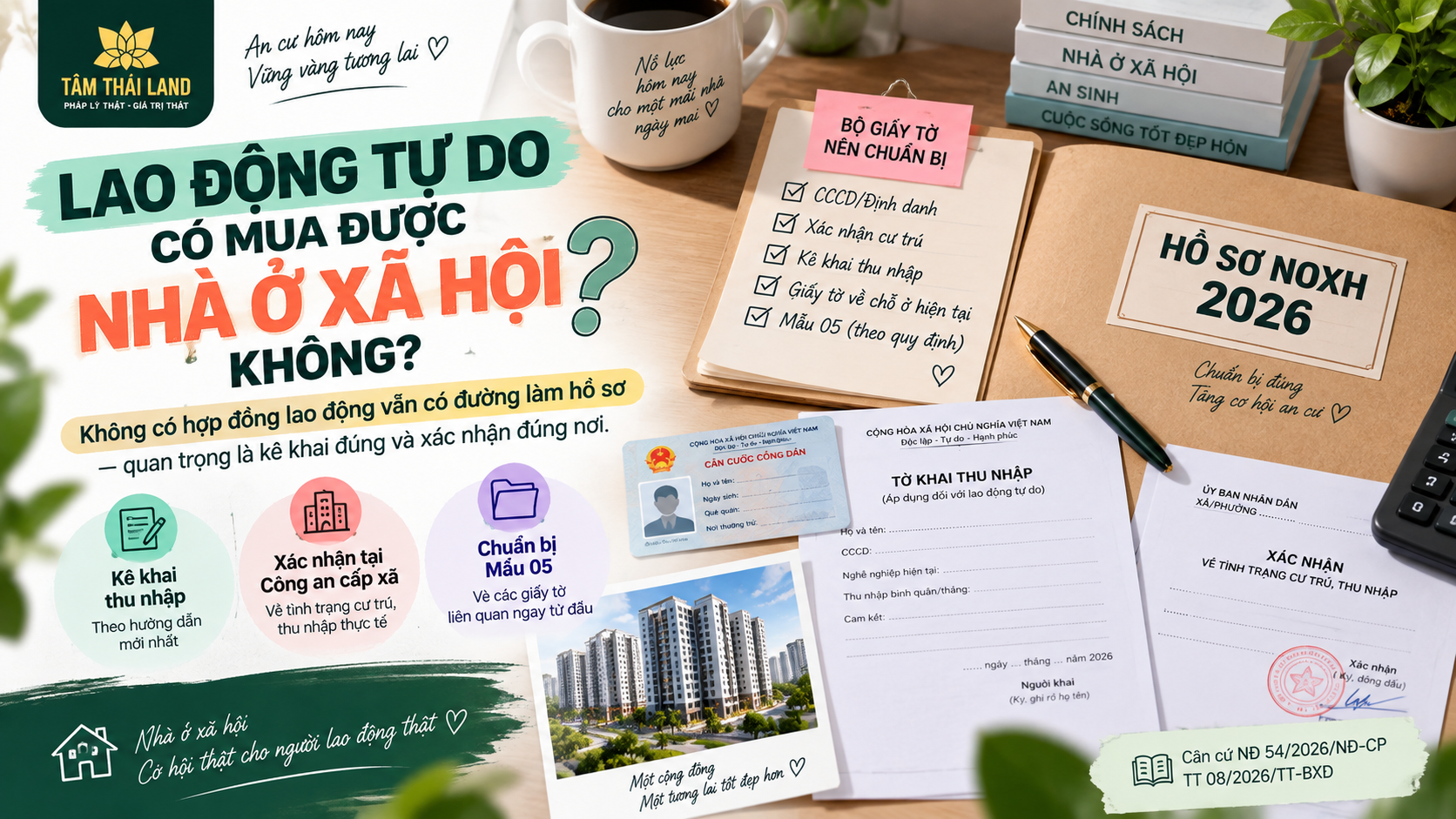Lao động tự do có mua được nhà ở xã hội không và cách chứng minh thu nhập năm 2026