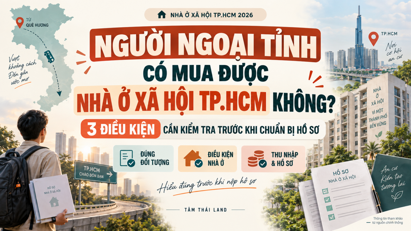 Người ngoại tỉnh có mua được nhà ở xã hội TP.HCM không và 3 điều kiện cần kiểm tra trước khi chuẩn bị hồ sơ