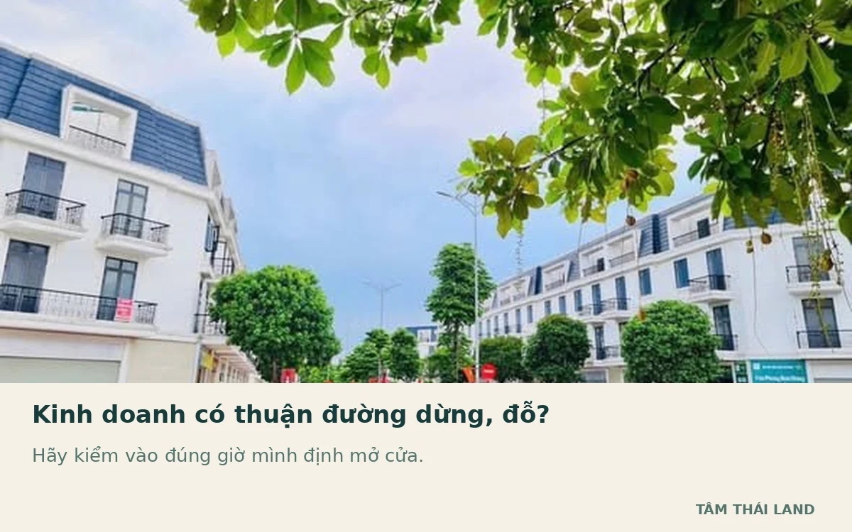 Tuyến đường nội khu và dãy shophouse Aquamarine để khảo sát lối tiếp cận