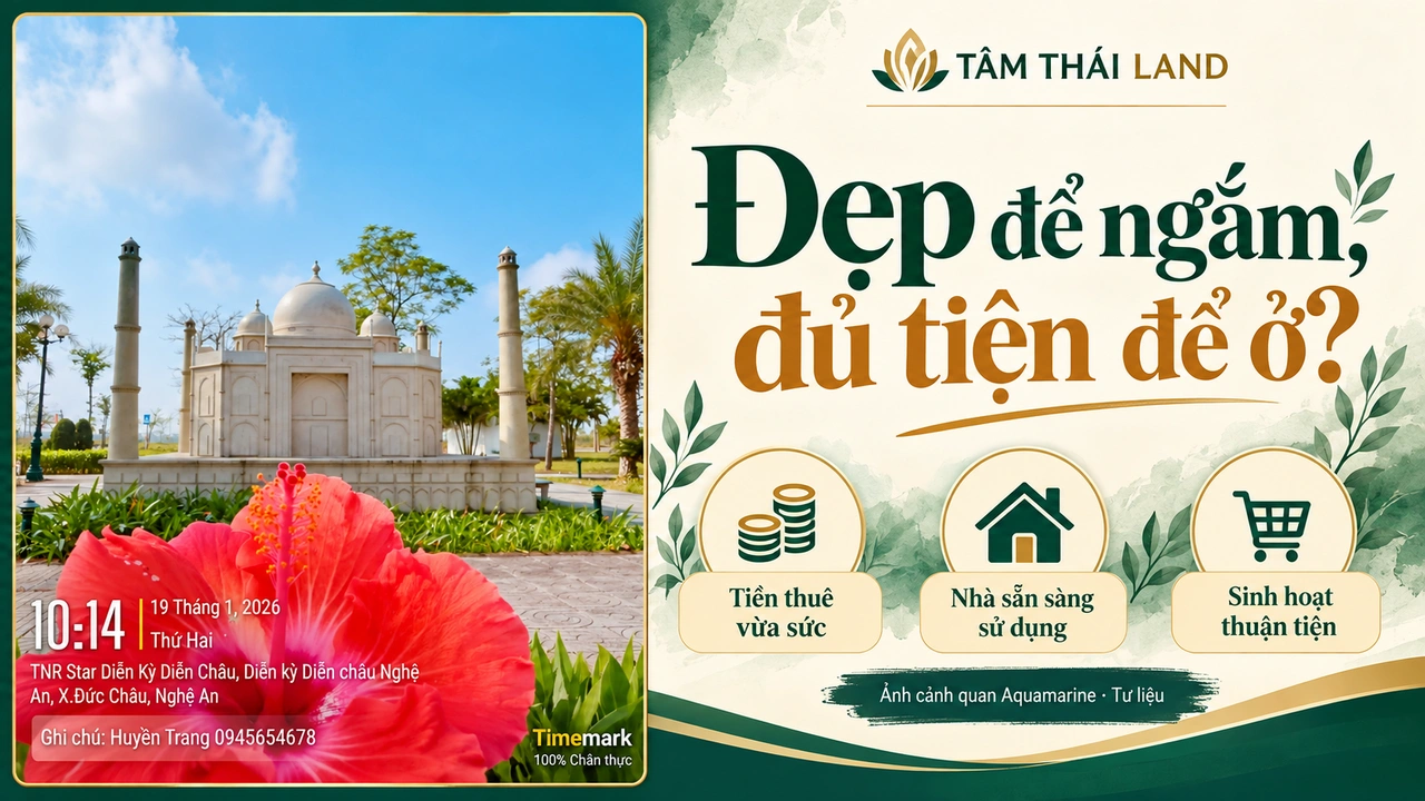 Ảnh minh họa biên tập từ tư liệu cảnh quan Aquamarine, nêu tiền thuê vừa sức nhà sẵn sàng sử dụng và sinh hoạt thuận tiện
