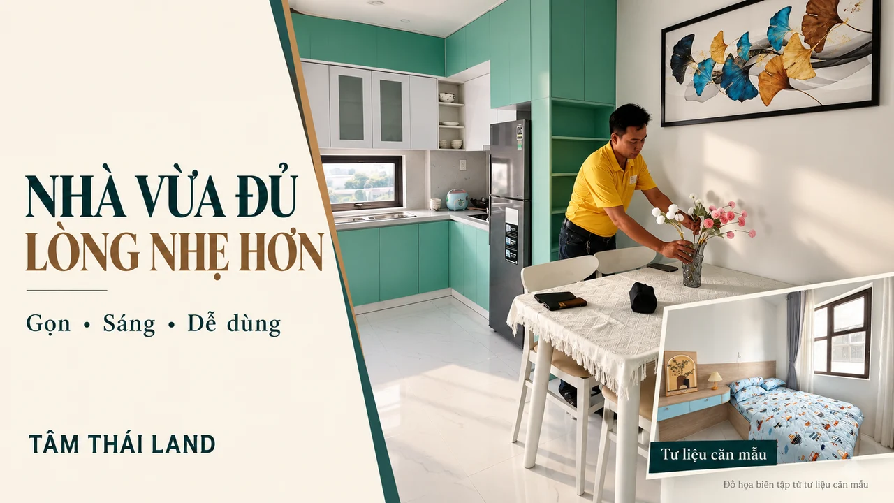 Một căn nhà vừa đủ, gọn và sáng: căn 2PN Nhà ở xã hội Thăng Long có cần nhiều vật phẩm phong thủy mới thấy an yên?