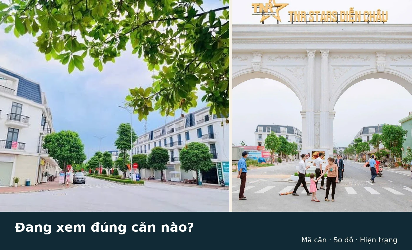 Dãy nhà và người qua cổng Aquamarine, gợi ghi mã căn đang xem