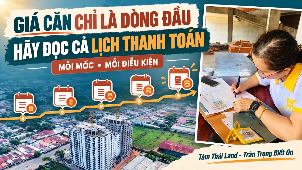 Dòng thời gian thanh toán đặt cạnh ảnh dự án Unico Thăng Long, nhắc người mua đọc từng mốc và điều kiện trong hợp đồng.