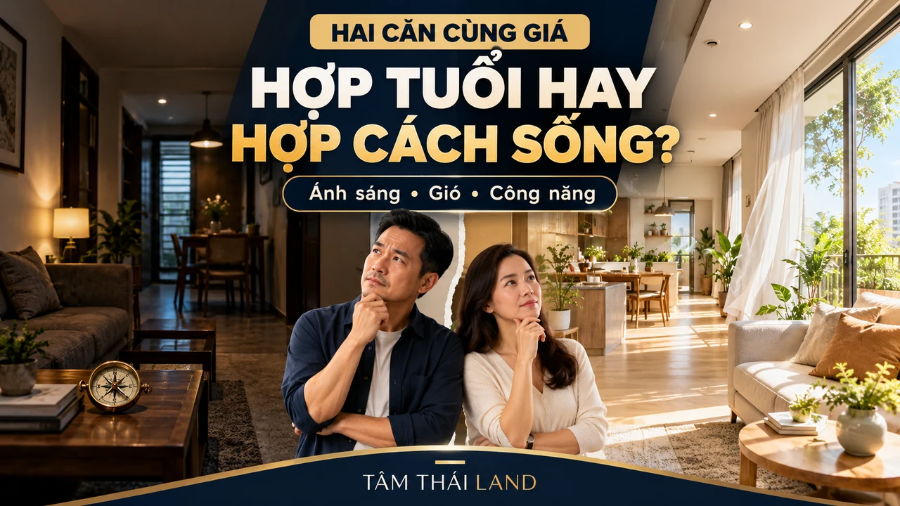 Hai căn nhà cùng giá: Một căn đúng hướng tuổi, một căn sáng hơn, mát hơn và tiện hơn — chọn căn nào?
