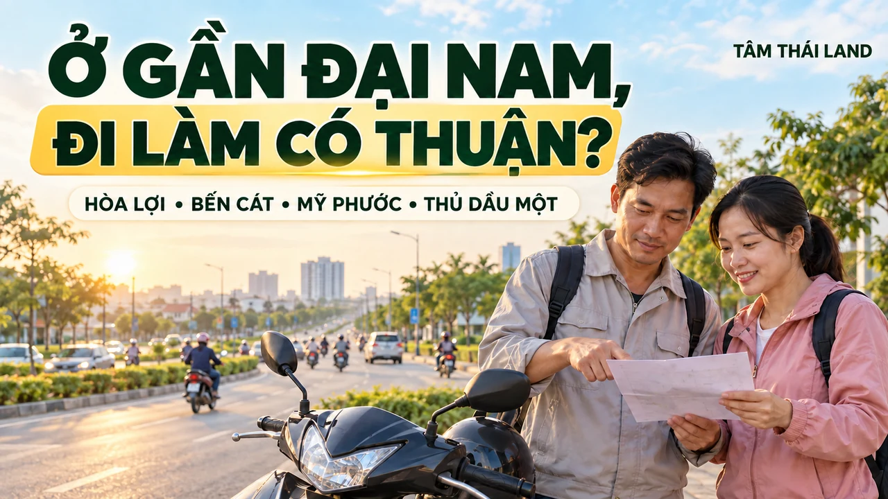 Cặp vợ chồng bên xe máy cùng xem lộ trình đi làm vào buổi sáng