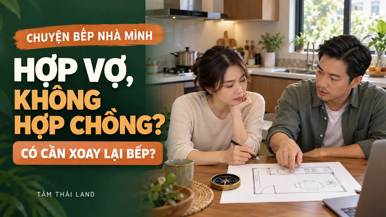 Hai vợ chồng bàn về hướng và cách bố trí gian bếp