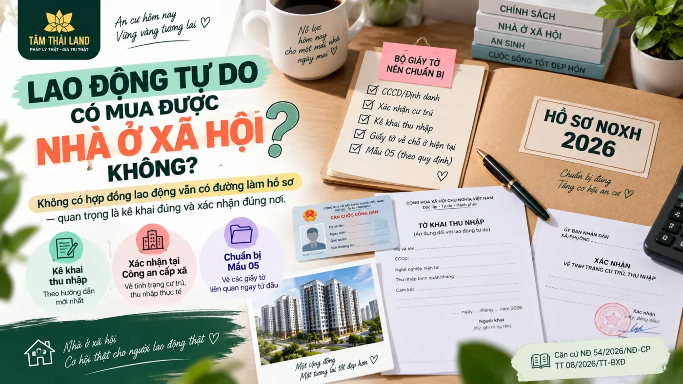 Lao động tự do mua nhà ở xã hội năm 2026: Xin xác nhận ở đâu, dùng mẫu nào?