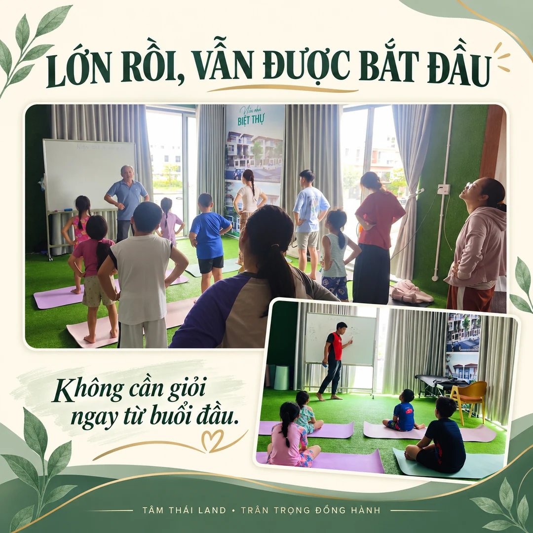 Ảnh ghép các buổi hướng dẫn trên cạn trong không gian lớp học bơi