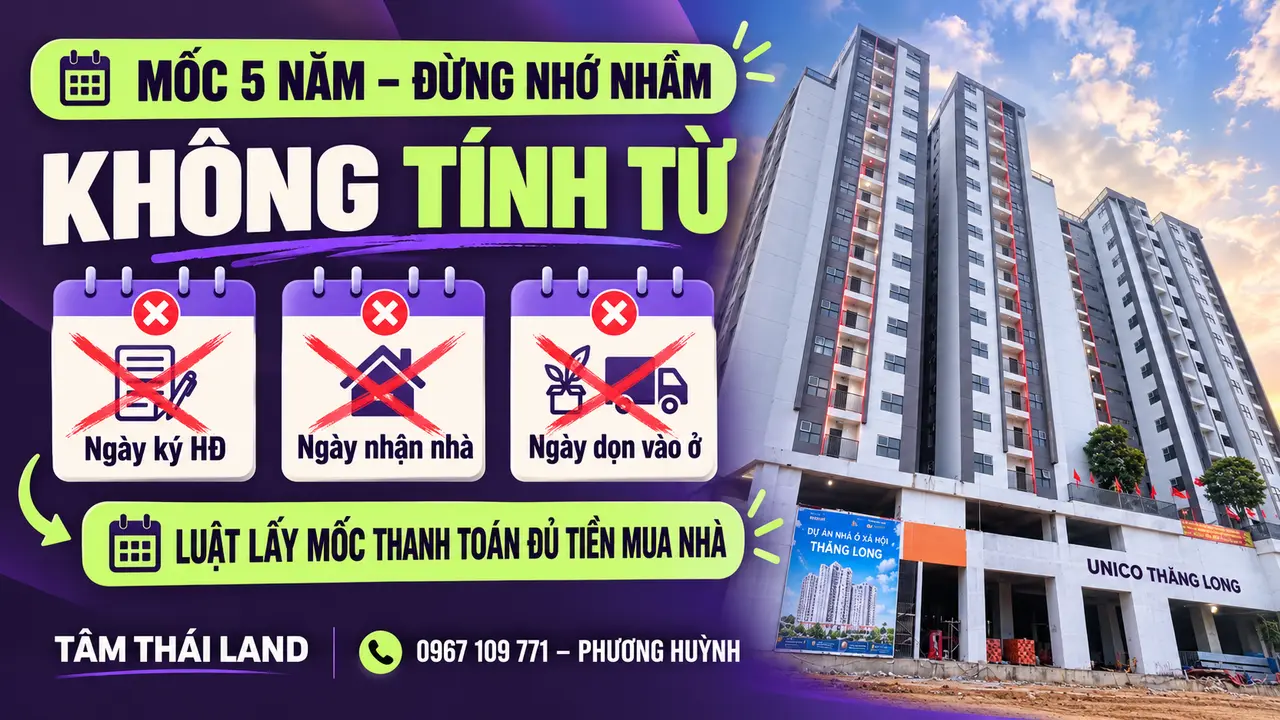 Ba mốc thường bị nhầm khi tính 5 năm bán lại nhà ở xã hội gồm ngày ký hợp đồng, ngày nhận nhà và ngày dọn vào ở.
