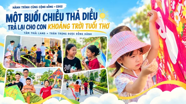 Một buổi chiều thả diều trả lại cho trẻ em khoảng trời tuổi thơ tại Diễn Châu