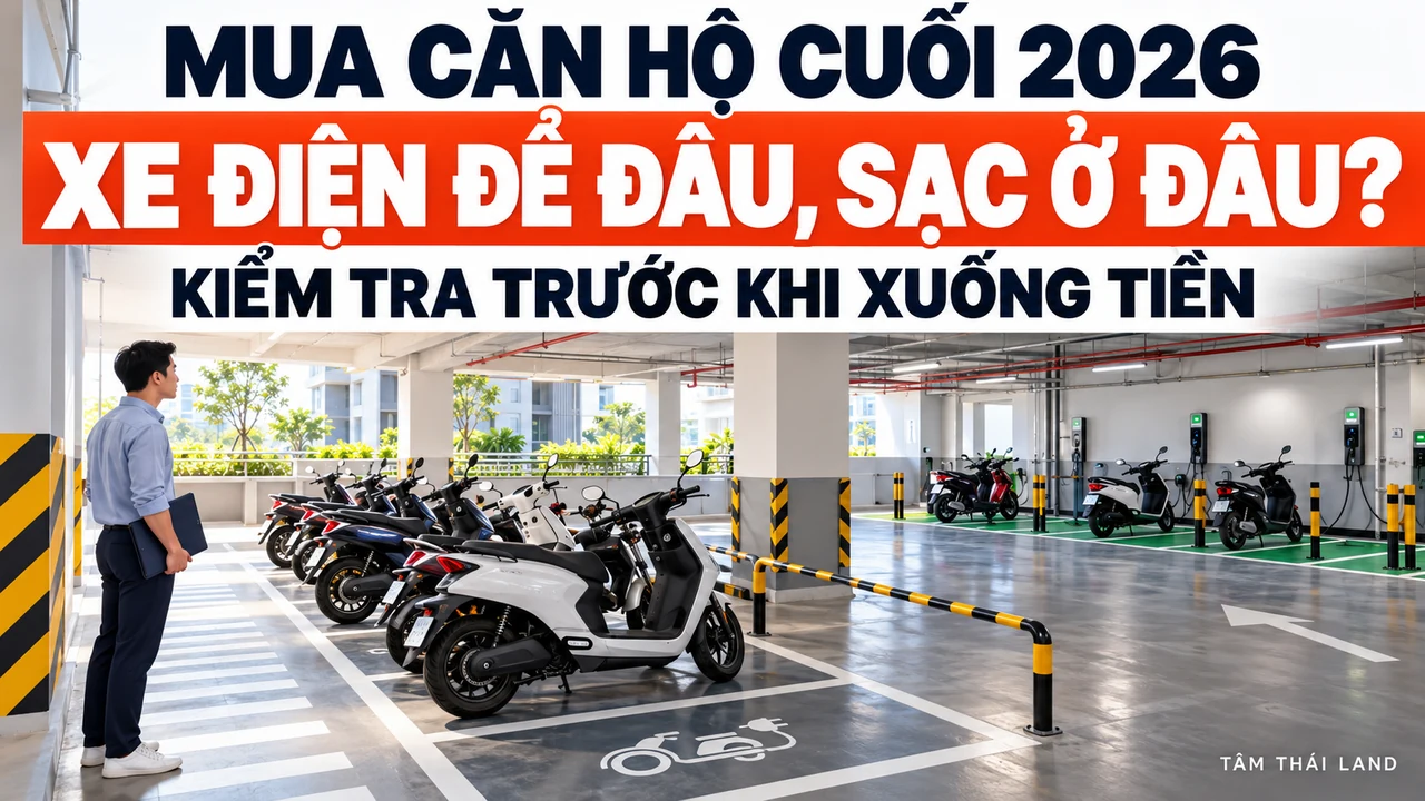 Mua căn hộ cuối năm 2026: Khu vực để và sạc xe điện có phải là thứ nên kiểm tra trước khi xuống tiền?