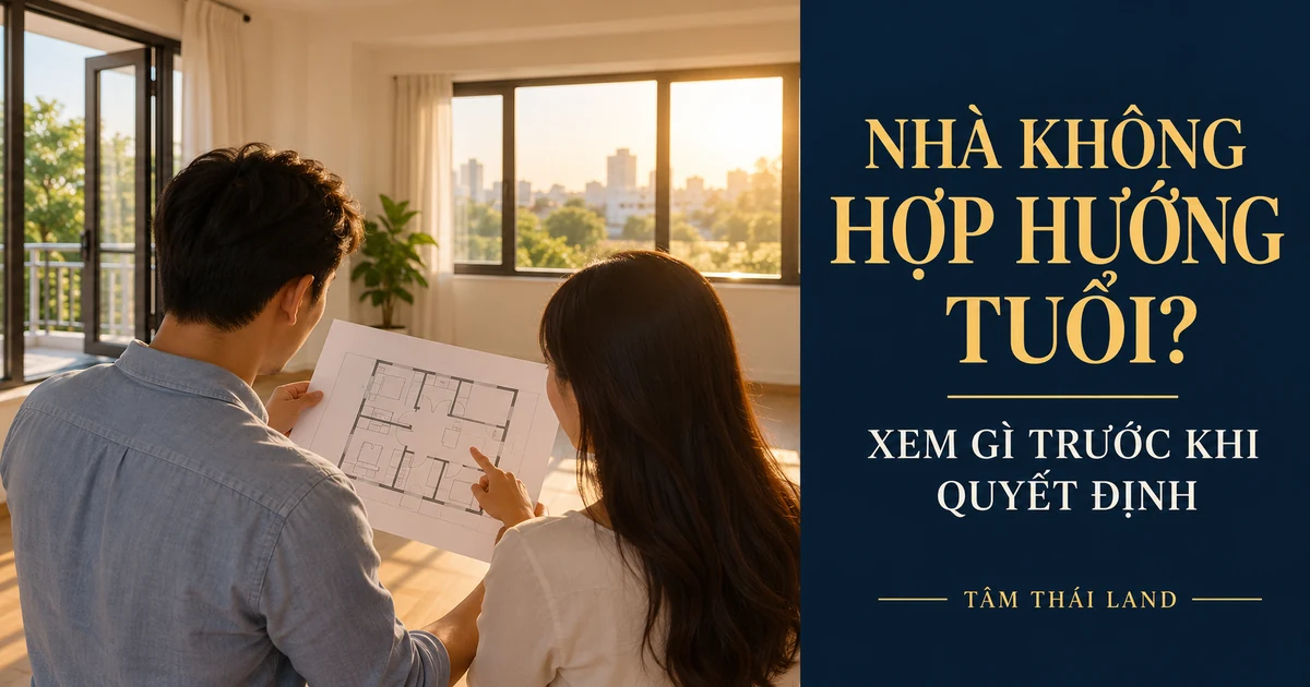 Hai vợ chồng xem mặt bằng và cửa sổ sáng trước quyết định mua nhà
