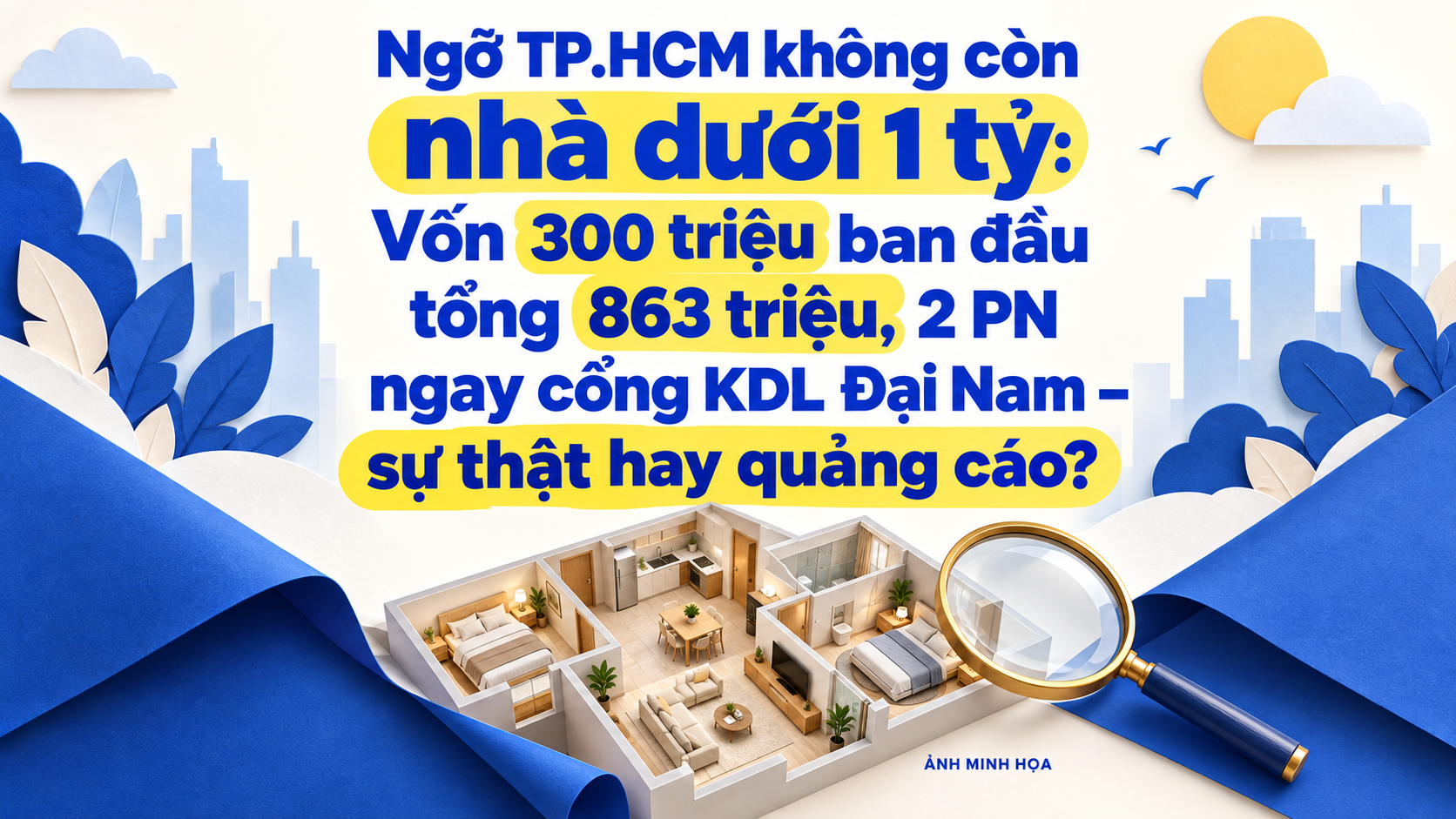 Ảnh minh họa nhà ở xã hội Unico Thăng Long 2 phòng ngủ tại Hòa Lợi, TP.HCM, giá tham khảo 863 triệu.