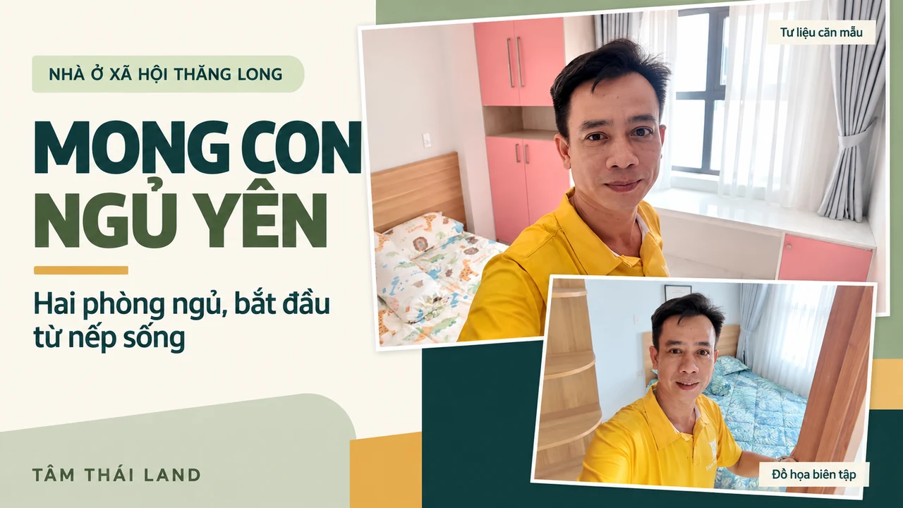 Mong con có một giấc ngủ yên sau ngày dài: bố trí hai phòng ngủ ở Nhà ở xã hội Thăng Long bắt đầu từ đâu?