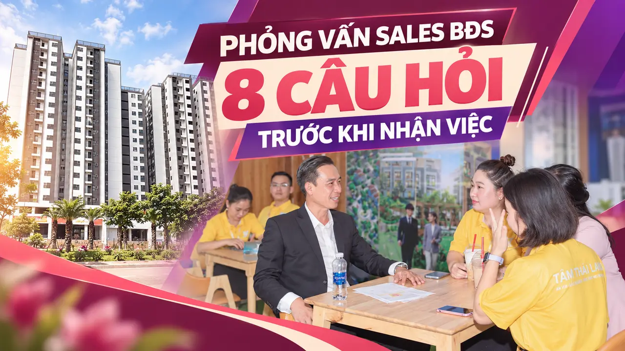Phỏng vấn sales bất động sản hỏi gì? 8 câu giúp bạn chọn đúng công ty trước khi nhận việc
