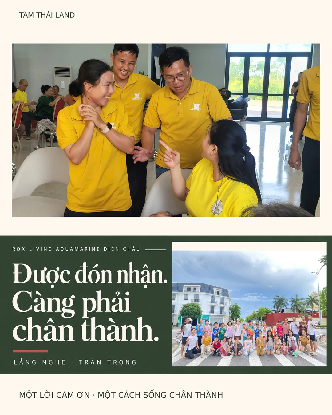 Khoảnh khắc trò chuyện giữa những người tham gia hoạt động cộng đồng, cùng ảnh nhóm tại Aquamarine.