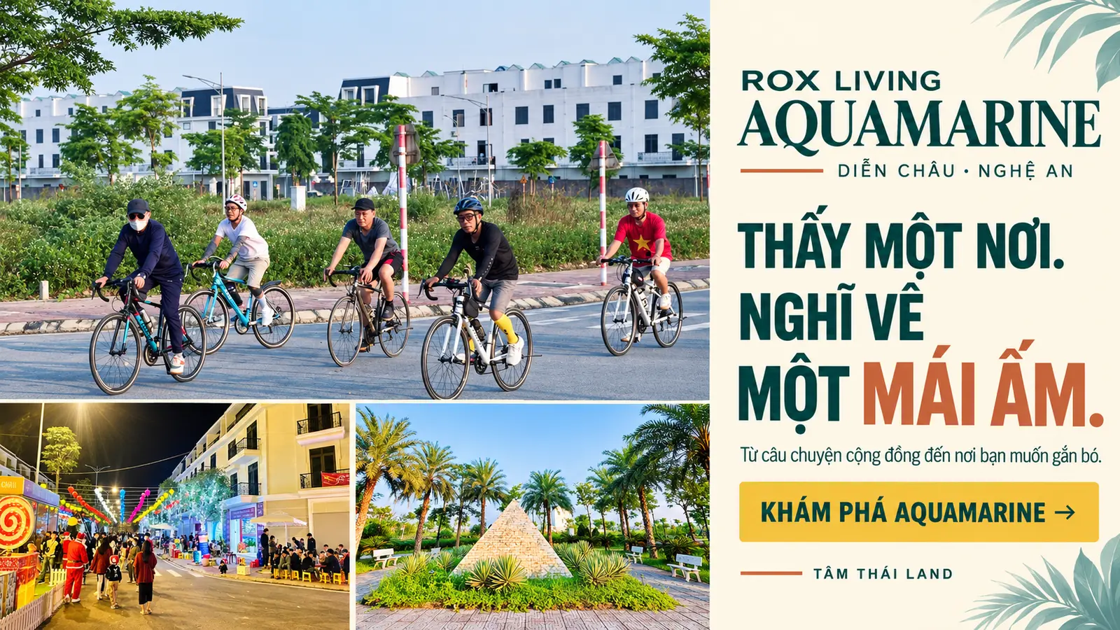 Ảnh chuyển hóa Aquamarine ghép tư liệu đạp xe, sinh hoạt buổi tối và cảnh quan, mời tìm hiểu nơi mình muốn gắn bó