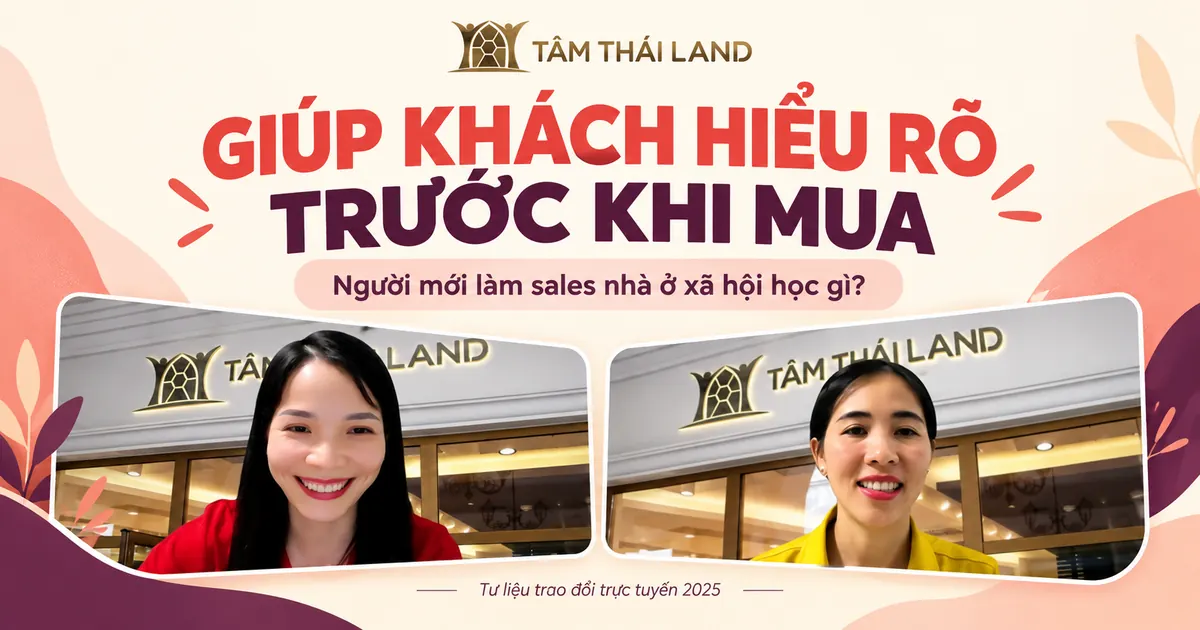 Hai chân dung trong tư liệu trao đổi trực tuyến với thông điệp giúp khách hiểu rõ trước khi mua