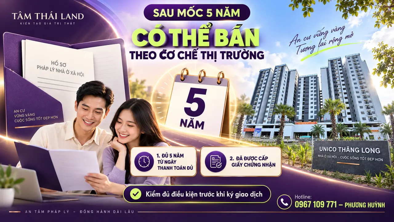 Hai điều kiện cần kiểm khi bán lại nhà ở xã hội theo cơ chế thị trường sau mốc 5 năm.