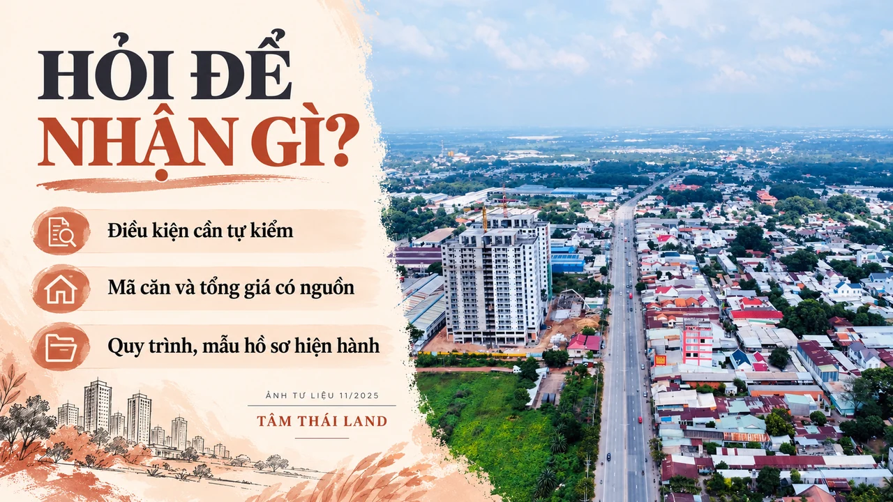 Đồ họa từ ảnh tư liệu công trình 11/2025 gợi ba nhóm thông tin nên hỏi trong buổi tư vấn đầu.