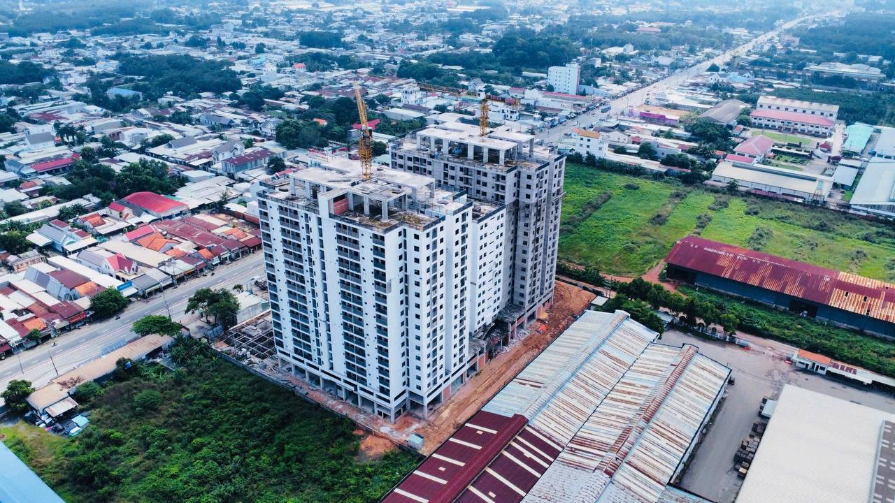 Toàn cảnh dự án nhà ở xã hội Unico Thăng Long và khu vực xung quanh