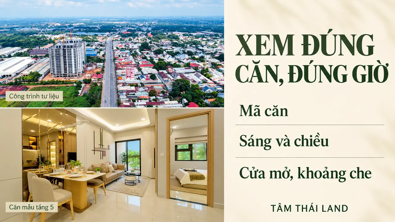 Checklist xem đúng mã căn, sáng và chiều, cửa mở và khoảng che tại Nhà ở xã hội Thăng Long