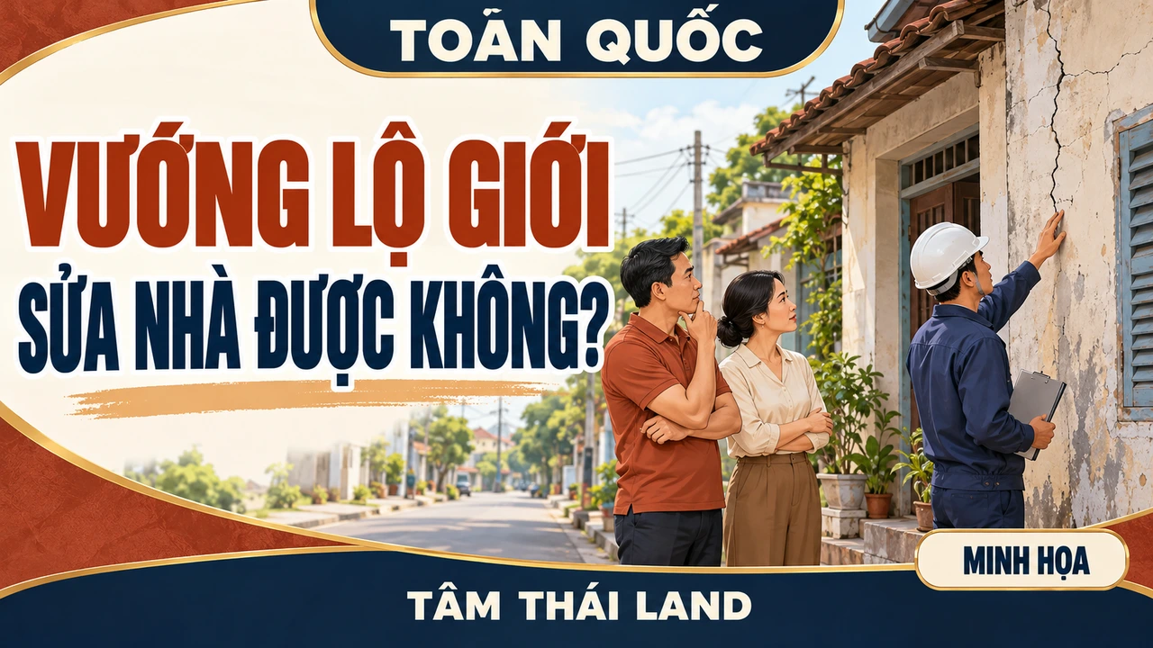Minh họa gia đình và người thợ xem phần tường nhà cần sửa.