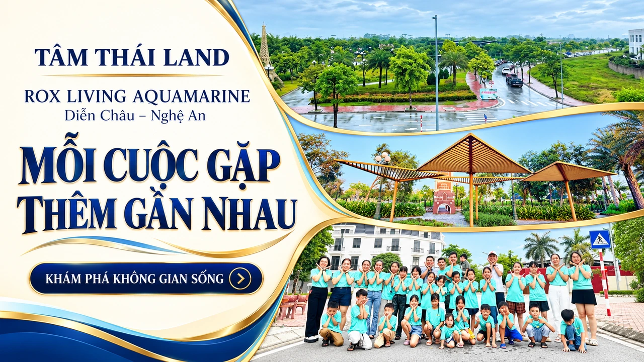 Đường nội khu, chòi nghỉ và hoạt động nhóm trong tư liệu Aquamarine.