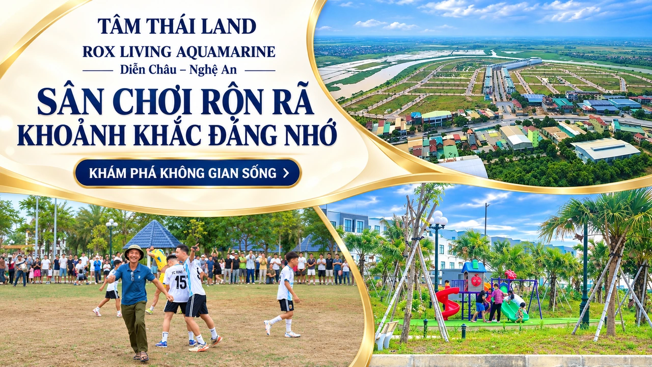 Toàn cảnh Aquamarine, hoạt động sân cỏ và khu vui chơi.