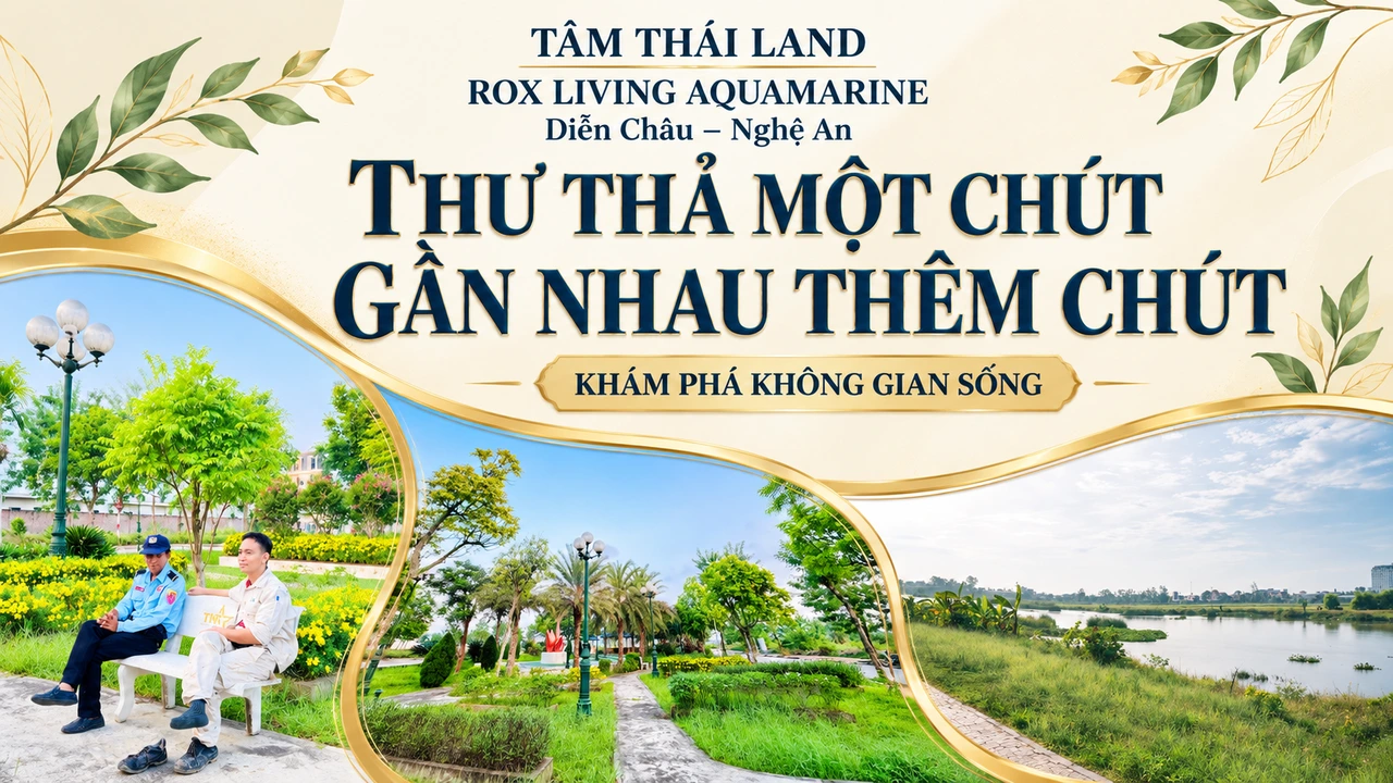 Tư liệu thiết kế Aquamarine Diễn Châu Nghệ An với đường nội khu và cảnh quan