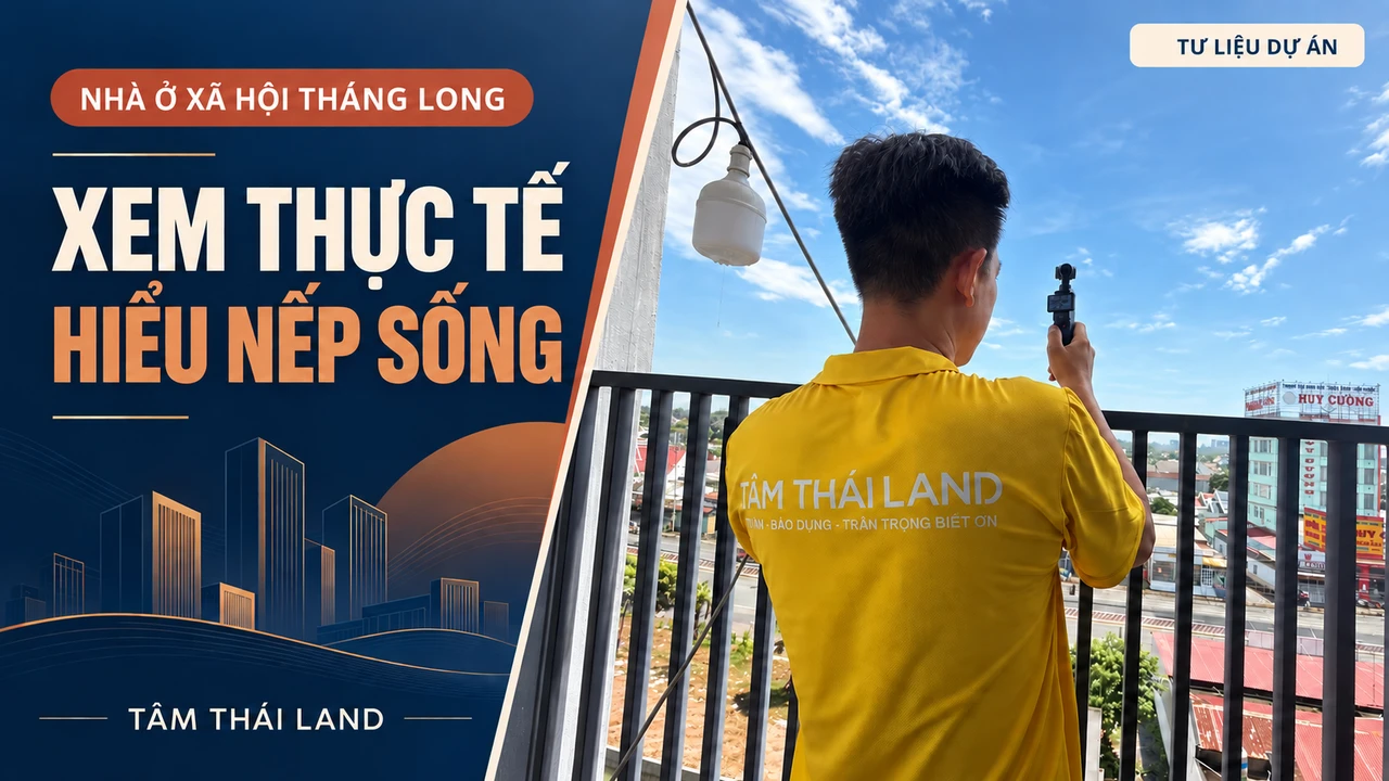 Xem thực tế để hiểu nếp sống — Người mặc áo TTL đang ghi hình từ khu vực ban công trong tư liệu dự án
