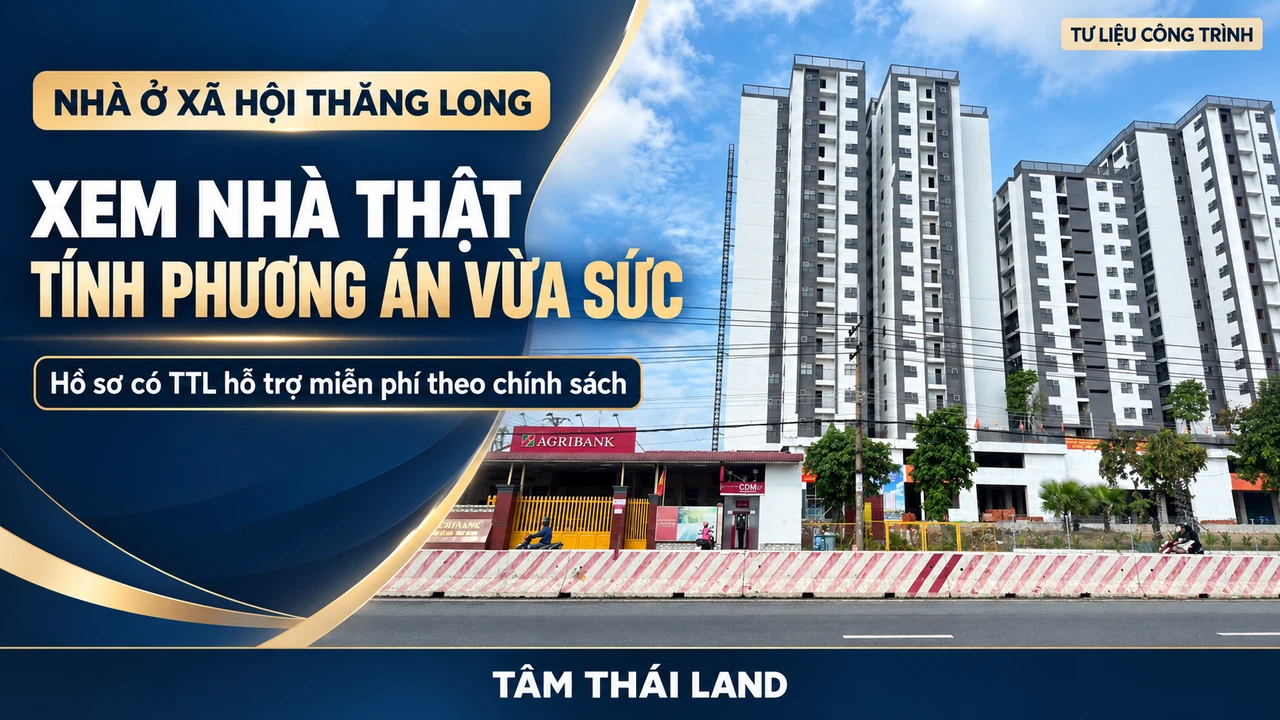 Tư liệu công trình Nhà ở xã hội Thăng Long nhìn từ đường, cùng lời mời kiểm phương án tài chính và hồ sơ