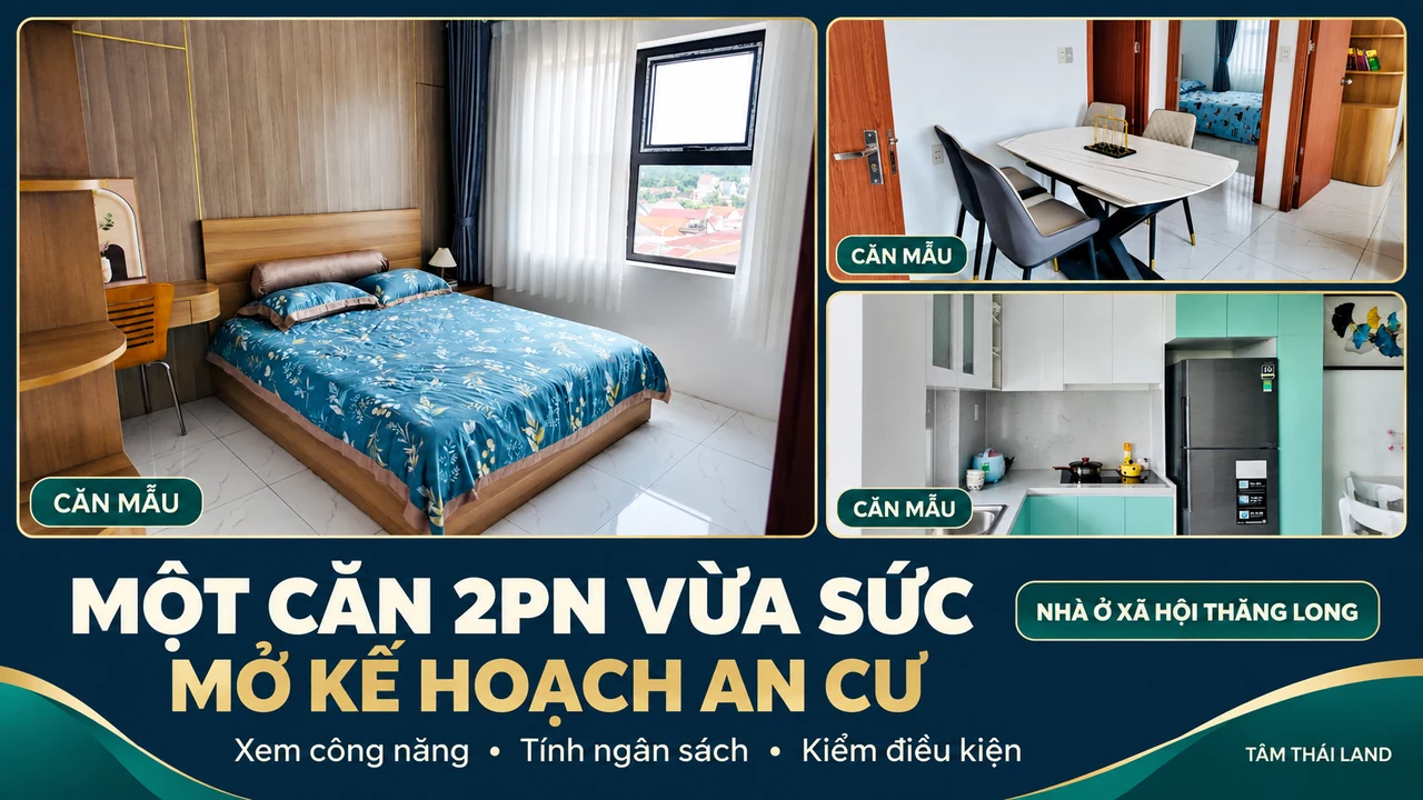 Ba bối cảnh phòng ngủ, bàn ăn và bếp căn mẫu Thăng Long, cùng thông điệp căn 2PN vừa sức mở kế hoạch an cư