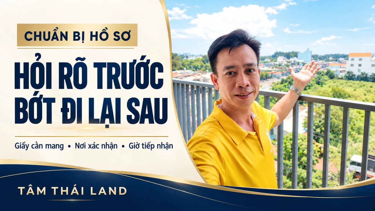 Đồ họa người giới thiệu không gian và lời nhắc hỏi giấy cần mang, nơi xác nhận, giờ tiếp nhận