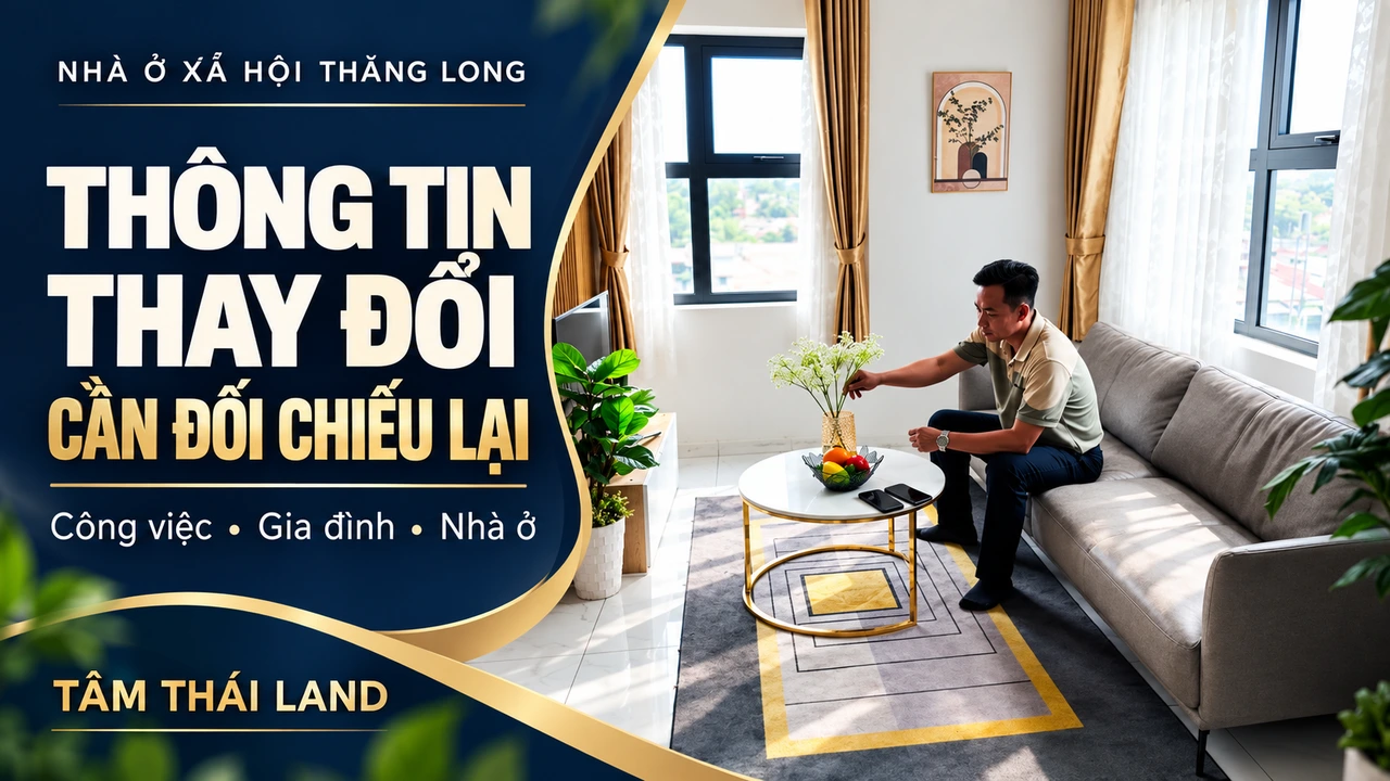 Đồ họa người tại phòng khách căn mẫu với lời nhắc đối chiếu công việc, gia đình và tình trạng nhà ở