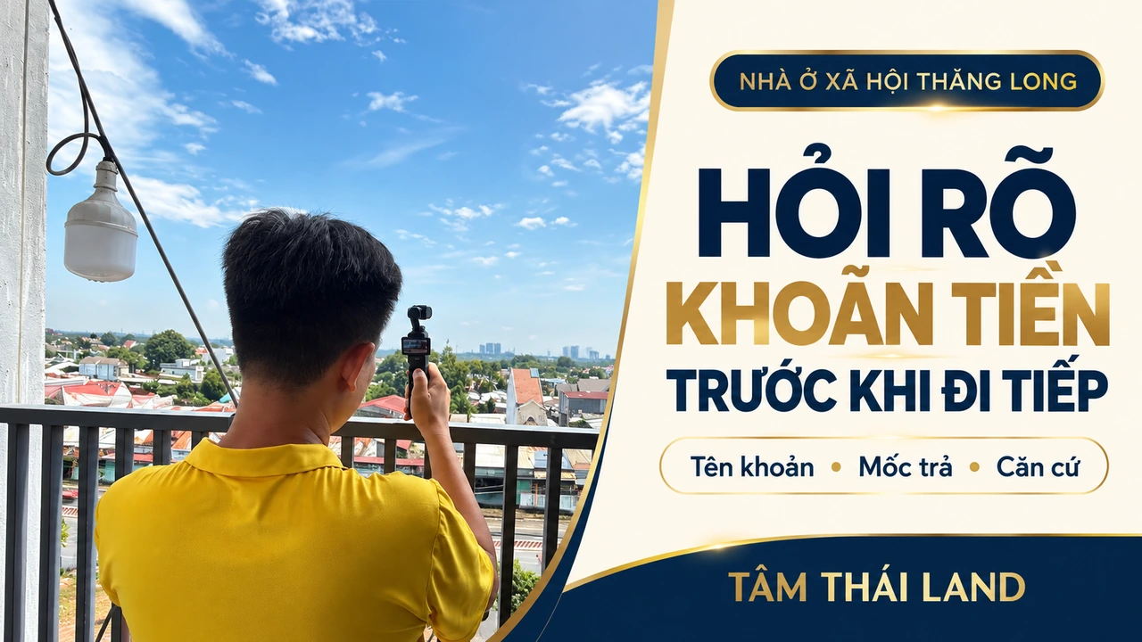 Đồ họa người ghi hình từ ban công và thông điệp hỏi rõ tên khoản mốc trả căn cứ trước khi đi tiếp