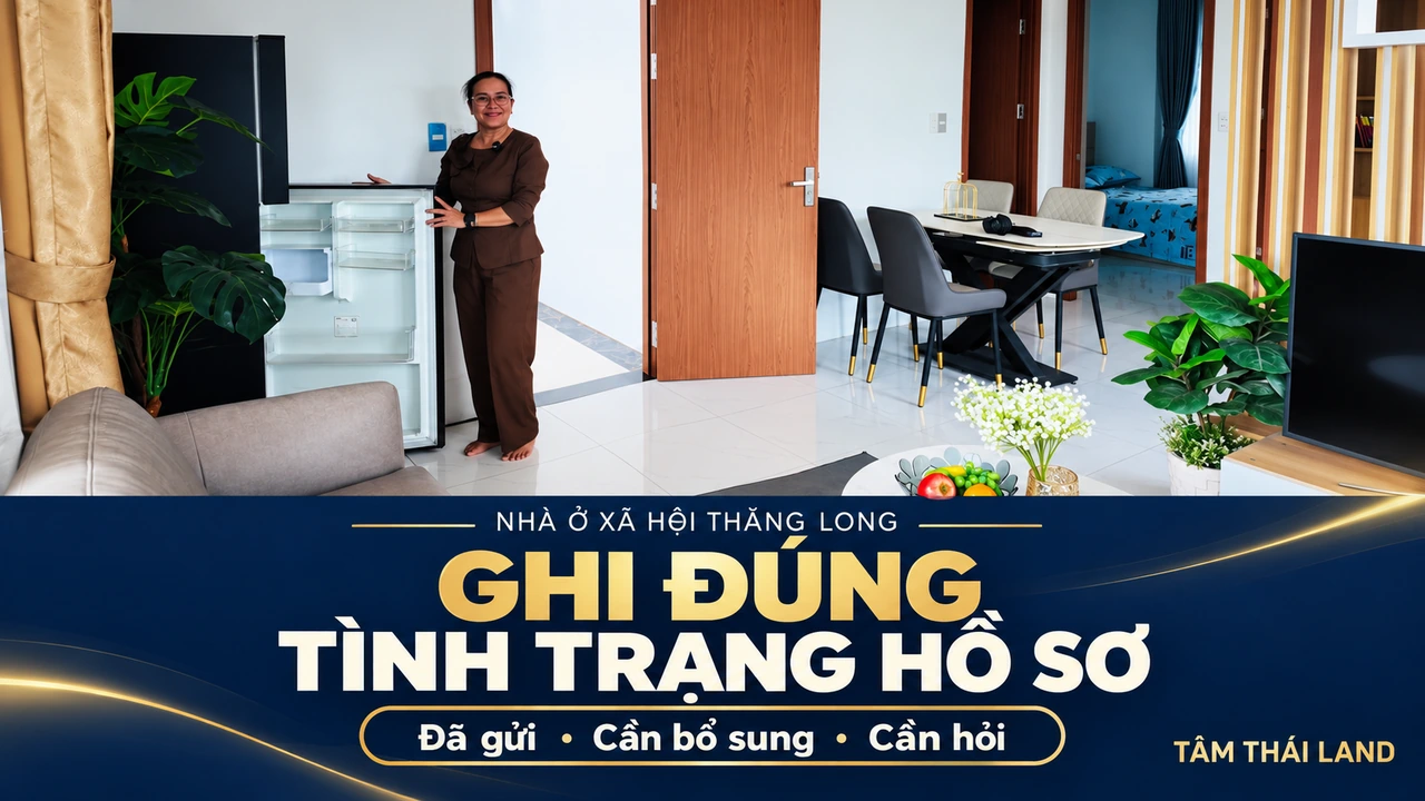 Đồ họa người tham quan căn mẫu và lời nhắc ghi đúng tình trạng hồ sơ