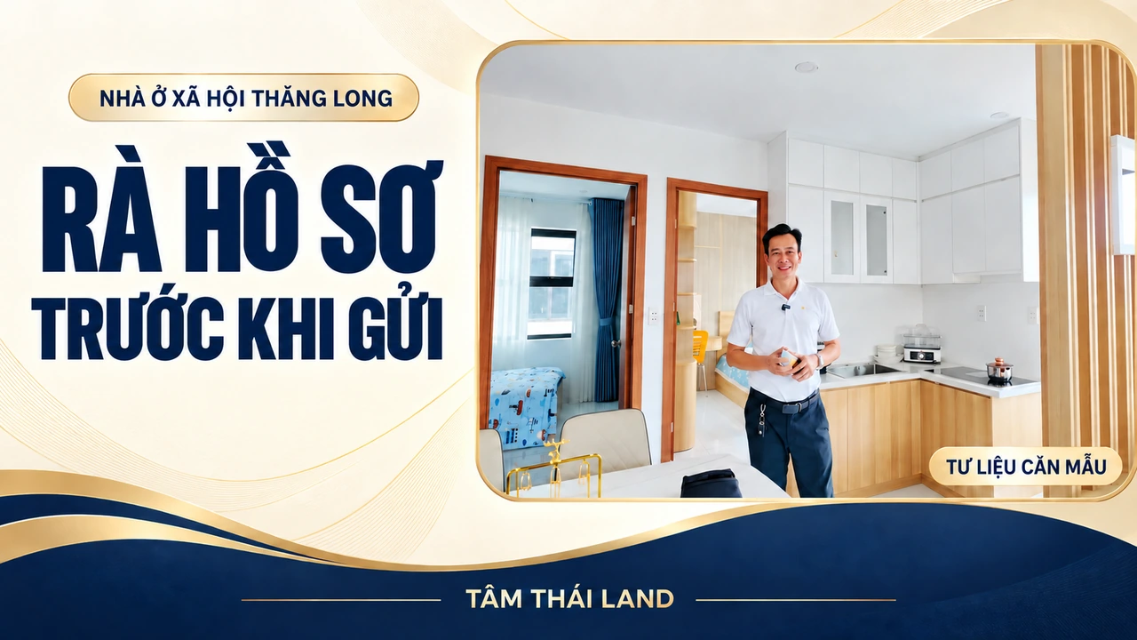 Đồ họa rà hồ sơ trước khi gửi từ ảnh người áo trắng cùng góc rộng bếp và hai cửa phòng ngủ căn mẫu Nhà ở xã hội Thăng Long