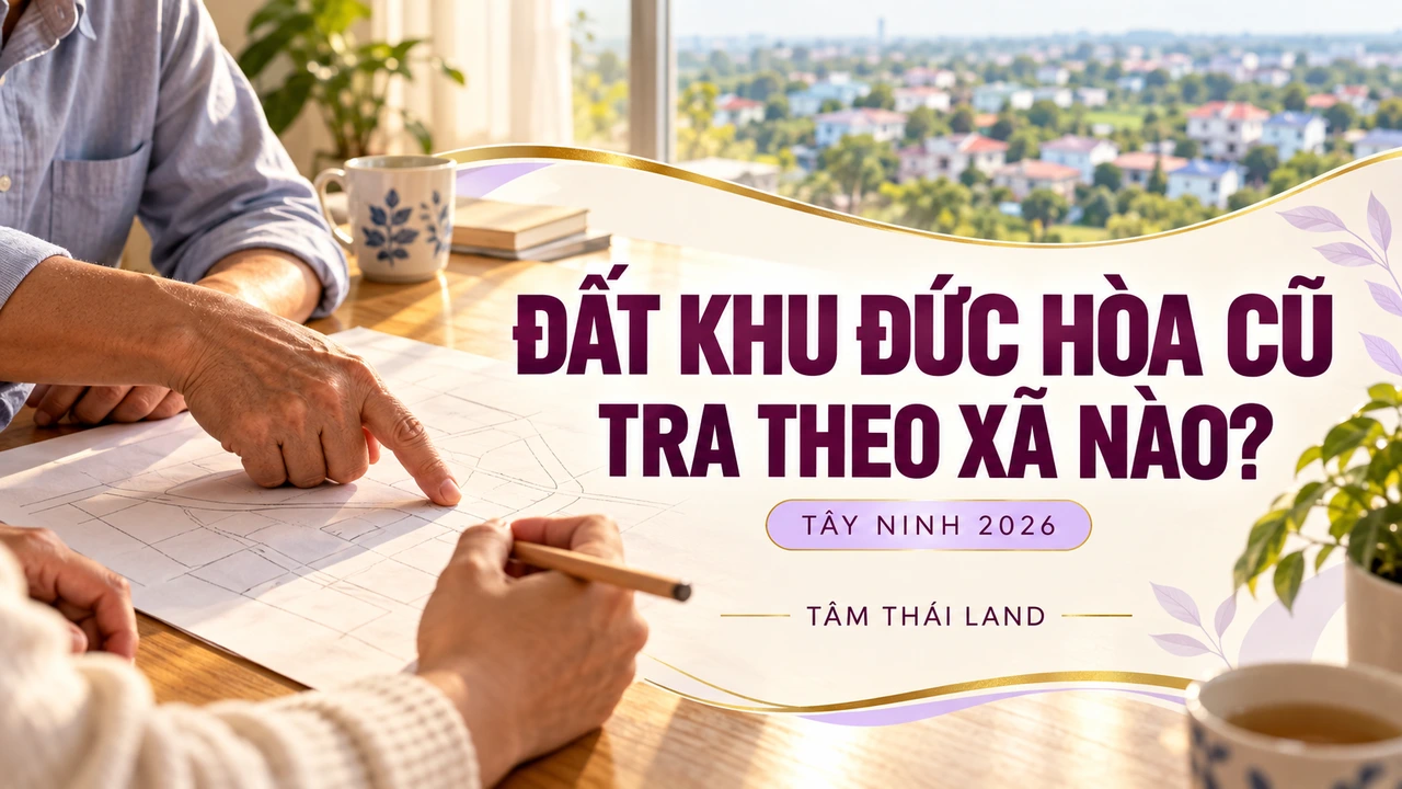 Ảnh minh họa người đối chiếu sơ đồ với câu hỏi đất khu Đức Hòa cũ tra theo xã nào tại Tây Ninh năm 2026.