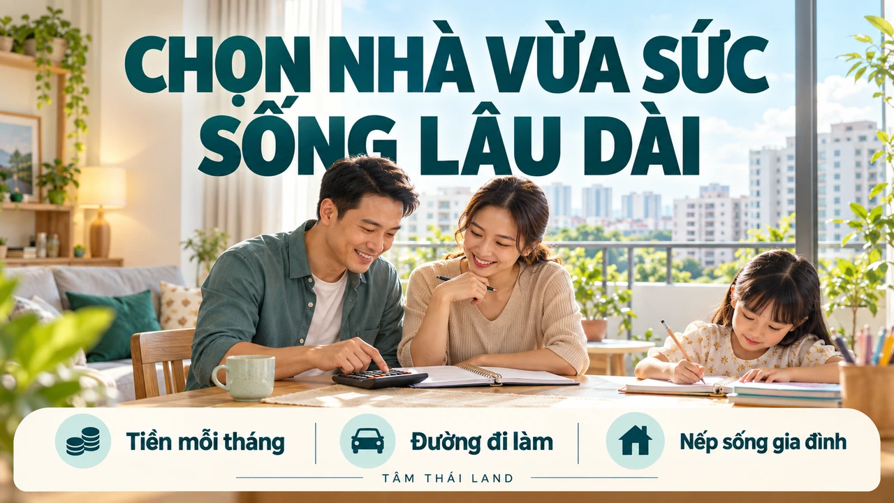 Minh họa gia đình tính ngân sách và nếp sống khi chọn nhà ở xã hội Bình Dương